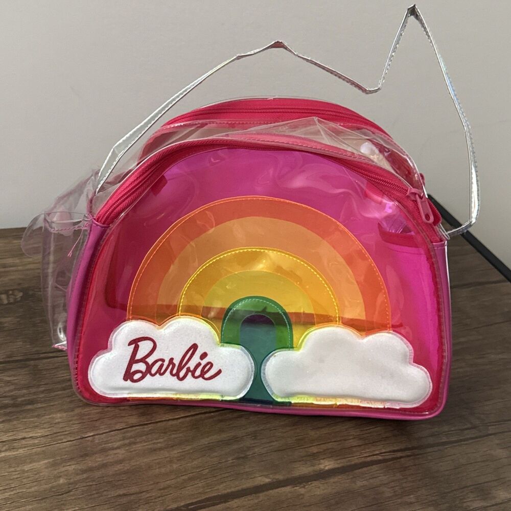 Barbie Rainbow Clouds Plastic Purse and Doll Carrier